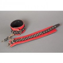 Классические наручники на мягкой подкладке, цвет красный, размер OS, Подиум P21А, бренд Фетиш компани, из материала Кожа, длина 30 см.