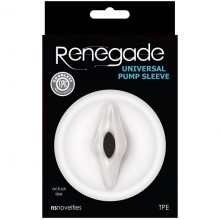 Насадка-уплотнитель на помпу вагина Renegade - «Universal Pump Sleeve - Vagina», цвет прозрачный, NS Novelties NSN-1127-31, диаметр 8 см.