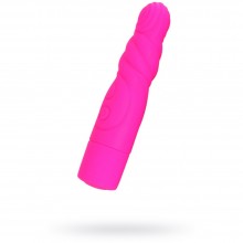 Небольшой красивый вибратор для женщин Lexy «Cherry», цвет розовый, С1, из материала Силикон, длина 15.5 см.