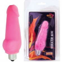 Небольшой вагинальный вибростимулятор «Vibrator Mini» от компании Erowoman-Eroman, цвет розовый, ee-10027, из материала TPR, коллекция Erowoman - Eroman, длина 9.5 см.