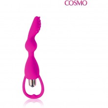 Небольшой вибромассажер-елочка Cosmo, цвет розовый, длина 140 мм, диаметр 25x34 мм, CSM-23047, длина 14 см.