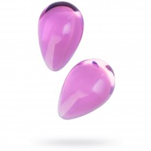 Стеклянные вагинальные шарики в форме капельки, Sexus Glass 912228, диаметр 2 см.