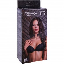 Чокер с кольцом «Kali Black» из натуральной кожи от компании Rebelts, цвет черный, размер OS, INS7749-01rebelts, длина 52 см.