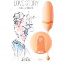 Виброяйцо на пульте управления Love Story «Mata Hari Orange», цвет оранжевый, Lola Toys 1800-01Lola, бренд Lola Games, из материала Силикон, длина 14.6 см.