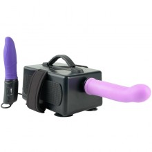 PipeDream «Portable Sex Machine» секс-машина портативная с набором фаллоимитаторов, цвет черный, длина 22 см.