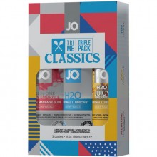 Подарочный набор лубрикантов «Tri-Me Triple Pack Classics», упаковка из 3 штук по 30 мл, Jo JO10058, бренд System JO, 90 мл.