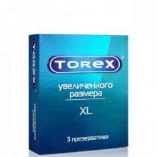 Латексные презервативы Torex увеличенного размера, упаковка 3 шт, 2301, длина 19 см., со скидкой