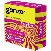 Презервативы Ganzo «Long Love» с анестетиком для продления полового акта, длина 18 см.