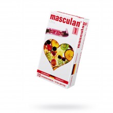 Masculan «Ultra Tutti-Frutti Type 1» презервативы с фруктовым ароматом 10 шт., длина 19 см., со скидкой
