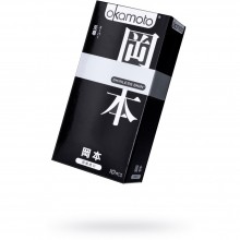 Презервативы Okamoto «Skinless Skin Super» с обильной смазкой и ароматом ванили, упаковка 10 штук, 39150Ok, длина 18.5 см.