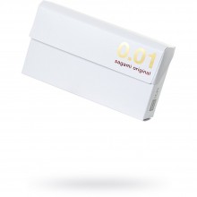 «Sagami Original 001» Полиуретановые презервативы 0.01 мм, упаковка 5 шт, 713/1, цвет Прозрачный, длина 17 см.