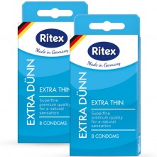 Латексные ультратонкие презервативы «Extra Dunn № 8», длина 18.5 см.