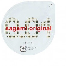 Полиуретановый презерватив Sagami «Original 0.01», длина 17 см.