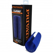 Нагреваемый супер-мастурбатор с вибрацией для мужчин Private «Turbo Stroker», цвет синий, PR10765, длина 13 см.