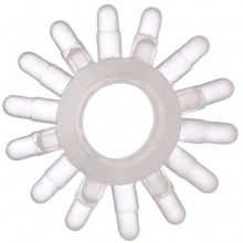 Гелевое эрекционное кольцо «Love Ring» с мягкими шипиками, цвет прозрачный, Toyfa 818003-1, диаметр 1.5 см.