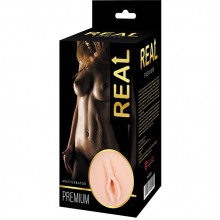 Реалистичный односторонний мастурбатор-вагина «Women Dual Layer» с двойной структурой, цвет телесный, Real RWD10047, из материала TPR, длина 15.5 см.