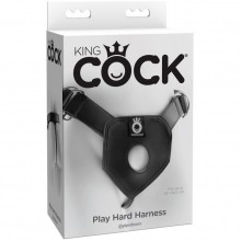 Ремни для страпона King Cock «Play Hard Harness» с кольцом, цвет черный, размер OS, PipeDream 5631-23 PD, из материала Нейлон, One Size (Р 42-48), со скидкой