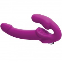 Безремневой вибро страпон «Strap U» от компании XR Brands, цвет фиолетовый, AE826, длина 25 см., со скидкой