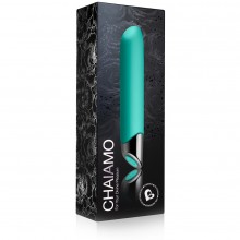 Гладкий женский силиконовый вибратор «Chaiamo», цвет зеленый, Rocks Off 5967440000, длина 16 см.
