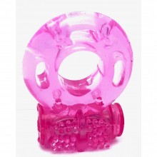 Эрекционное кольцо «Vander» с вибрацией, цвет розовый, Vandersex XK-ZDH002, диаметр 2 см.