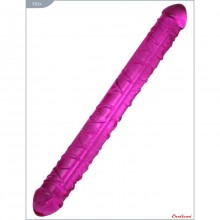 Двойной гнущийся фаллоимитатор «Twin Peaks», цвет розовый, Eroticon 31034, из материала TPR, длина 33.5 см.
