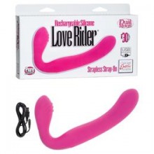 «Rechargeable Silicone Love Rider Strapless Strap-On» перезаряжаемый безремневой страпон, California Exotic SE-1499-55-3, цвет Розовый, длина 19.8 см.