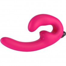 Безремневой страпон с вибрацией Fun Factory «ShareVibe», цвет розовый, 26236, длина 13 см.