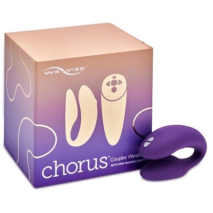 Сенсорный вибромассажер для пар «We-Vibe Chorus Purple» с пультом ДУ, длина 7.8 см.