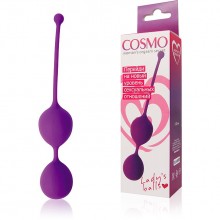 Шарики вагинальные со смещенным центром тяжести Cosmo, цвет фиолетовый, диаметр 30 мм, CSM-23007, диаметр 3 см.