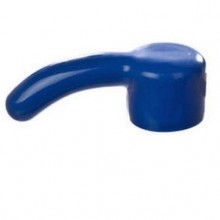 Изогнутая насадка на массажер «Magic Wand», цвет синий, Vandersex 152-P, длина 9 см.