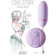 Виброяйцо на пульте управления Love Story «Mata Hari Purple», цвет фиолетовый, Lola Toys 1800-02Lola, длина 14.6 см.
