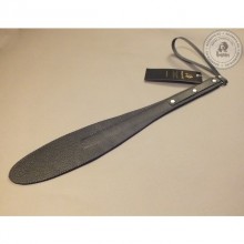 Спанкер из матовой кожи «Лепесток», цвет черный, Подиум P1605, из материала Кожа, длина 30 см.