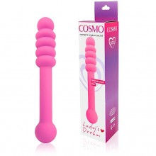 Стимулятор-фаллоимитатор для женского удовольствия, длина 200 мм, диаметр 34 мм, цвет розовый, Cosmo CSM-23081, бренд Bior Toys, из материала Силикон, длина 20 см.