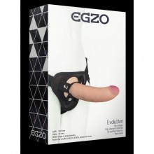 Страпон системы «Harness» со съемной насадкой, цвет телесный, размер OS, Egzo STR001, длина 18 см.
