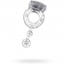 Виброкольцо с отростком для стимуляции ToyFa «Vibrating Ring 818039-1», цвет прозрачный, диаметр 2 см, диаметр 2 см.