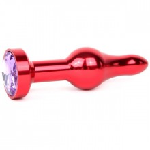 Металлическая анальная втулка, длина 103 мм, диаметр 28 мм, цвет кристалла светло-фиолетовый, ZRED-15, цвет Красный, длина 10.3 см.