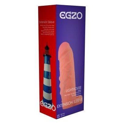 Удлиняющая насадка с подхватом «Lighthouse», цвет телесный, Egzo ES003, длина 18.5 см.