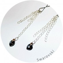 Украшение для груди с кристаллами «Swarovski», цвет черный, размер OS, Me Seduce ND001, One Size (Р 42-48)