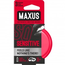 Латексные ультратонкие презервативы «Sensitive №3», упаковка 3 шт, Maximus MAXUS Sensitive №3, 3 мл.