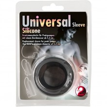 Универсальная насадка на помпу «Universal Sleeve Silicone» от компании You 2 Toys, цвет черный, 5264950000, коллекция You2Toys, диаметр 5.3 см.
