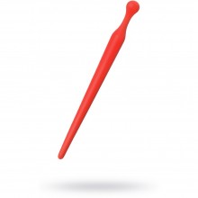 Силиконовый уретральный плаг «Black & Red Urethral Plug», цвет красный, ToyFa 901409-9, коллекция Black & Red, длина 10 см.
