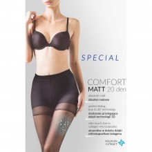 Утягивающие колготки «Comfort Matt», цвет черный, плотность 20 den, размер 5, Gabriella 479, XL