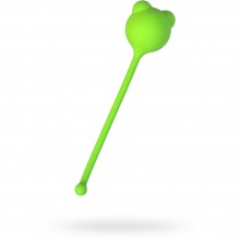 Вагинальный шарик A-Toys by TOYFA с ушками, материал силикон, цвет зеленый, диаметр 2.7 см, 764017, длина 12.4 см.