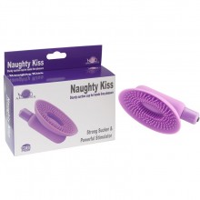 Вибростимулятор для половых губ и клитора с эластичными шипами «Naughty Kiss», фиолетовый, Howells 54003-purpleHW, из материала Силикон, длина 9.5 см.