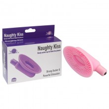 Вибростимулятор для половых губ и клитора с эластичными шипами Naughty Kiss, розовый, Howells 54003-pinkHW, длина 9.5 см.
