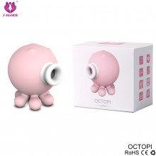 Вакуумный клиторальный стимулятор-осьминожка «Octopi Pink», цвет розовый, S-Hande SHD-S066, из материала Силикон, длина 8 см.
