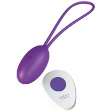 Мультискоростное виброяйцо «Peach Into You» с пультом ДУ, цвет фиолетовый, VeDo 5961240000, из материала Силикон, длина 16 см.