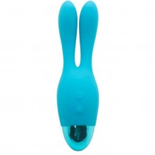 Перезаряжаемый вибростимулятор с ушками INDULGENCE Rechargeable Dream Bunny, голубой, Howells 174215blueHW, из материала Силикон, длина 15 см.