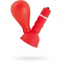 Вибратор на сосок с грушей, цвет красный, 905002-9, из материала пластик АБС, длина 8 см.
