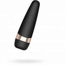 Вибро-вакуумно-волновой стимулятор «Pro 3 Vibration», цвет черный, Satisfyer J2018-32, длина 13.5 см.